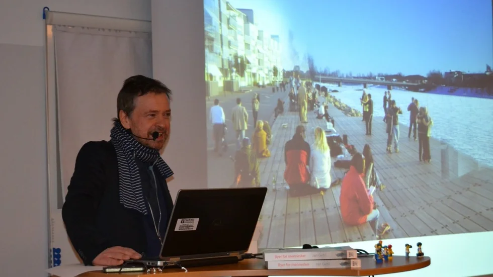 David Sim gav tips på hur man skapar en mänskligare stad. (Foto: Yvonne Rönngren)