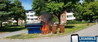 Brand bröt ut i container