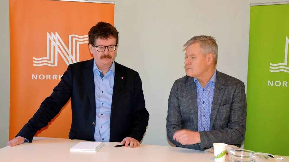 Lars Stjernkvist (S) samt finansdirektör Göran Lindgren bjöd in till presskonferens på onsdagseftermiddagen.