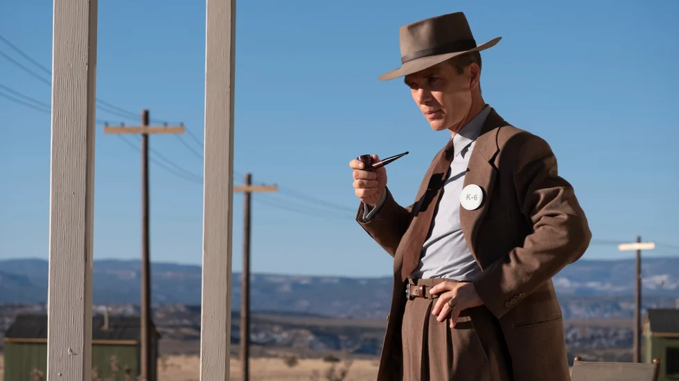 Cillian Murphy i rollen som atombombens fader i Christopher Nolans blockbuster "Oppenheimer.". Pressbild.
