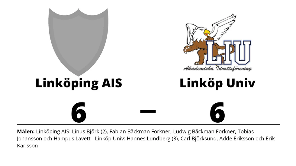 Linköping AIS spelade lika mot LiU AIF IBK