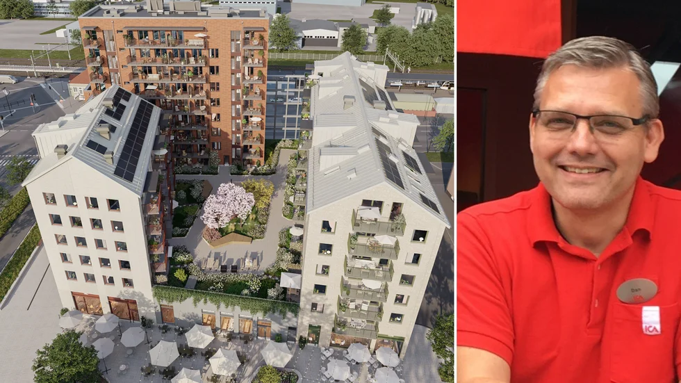 Dan Enroth kommer om två år tillbaka som handlare i den nya butiken Ica Sätuna vid Märsta station. Butiken kommer ha sin ingång mot Stationsgatan till vänster i bild.