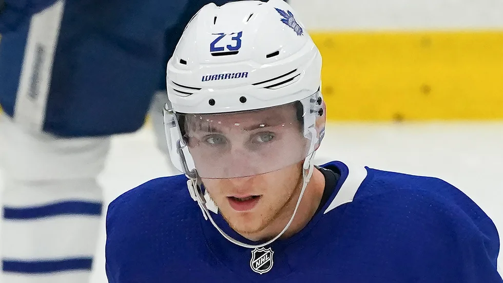 Travis Dermott trotsade NHL:s förbud. Arkivbild.