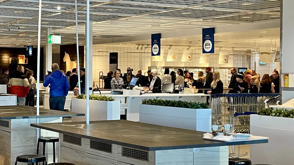 Vid lunchtid blev det kassahaveri på Ikea i Haparanda.