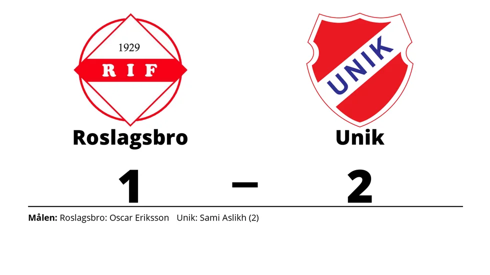 Roslagsbro IF förlorade mot Unik FK