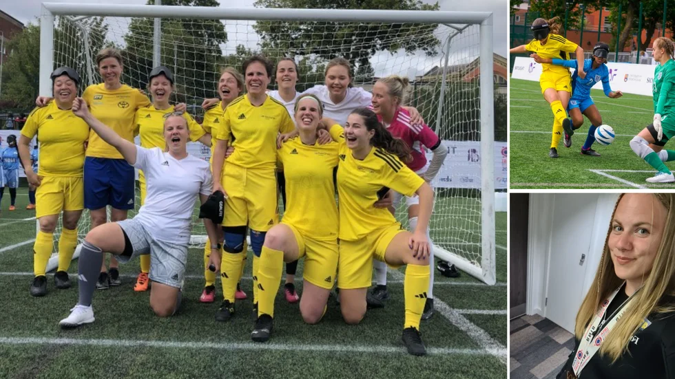 Vimmerbytjejen Elin Ryd var med som ledare och reservmålvakt när damlandslaget i blindfotboll tog VM-brons.