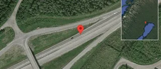Stopp på E4 på grund av en singelolycka