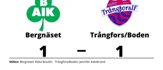 Oavgjort toppmöte mellan Bergnäset och Trångfors/Boden