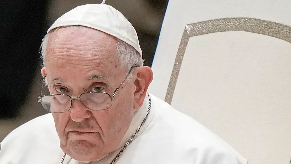 Påve Franciskus, i litauiskt blåsväder. Arkivbild.