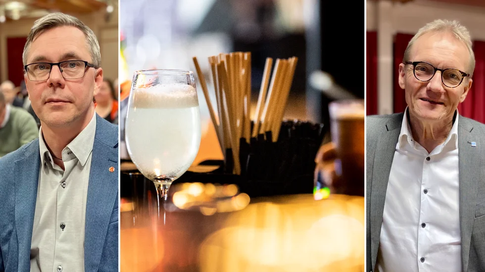 Kommunstyrelsens ordförande i Katrineholm, Johan Söderberg (S) och oppositionsrådet  Joha Frondelius (KD) är oense om när kommunen ska få bjuda på alkohol.