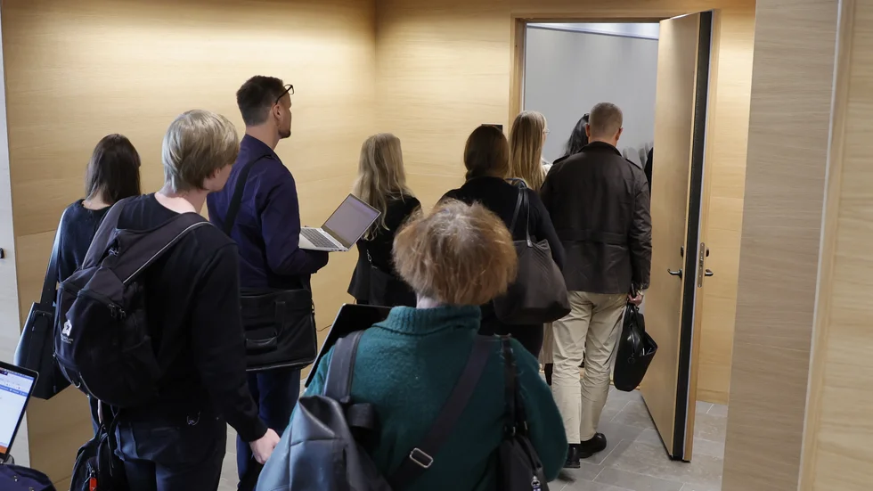 Under tisdagen ska fem nya förhör hållas i Tove-rättegången. Bild från första rättegångsdagen.