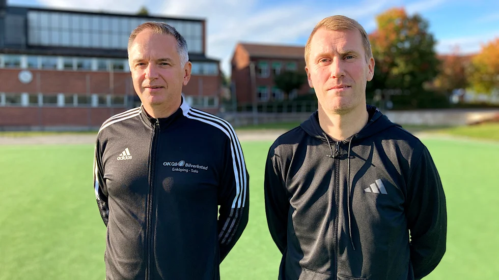 Claes Hedström och Kasper Stenberg är lärare i idrott och hälsa på S:t Iliansskolan.