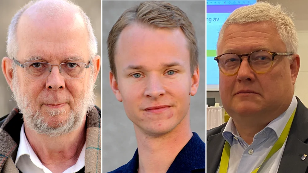 Sverker Scheutz (V), Jesper Englundh (S) och Peter Book (M)