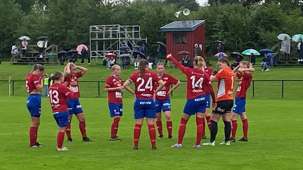 Borens IK, här en tidigare bild från säsongen, förlorade stort borta mot Tjust.