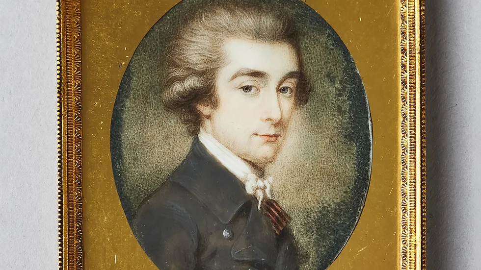 Porträtt av greven Axel von Fersen målat av en okänd engelsk konstnär. Pressbild.
