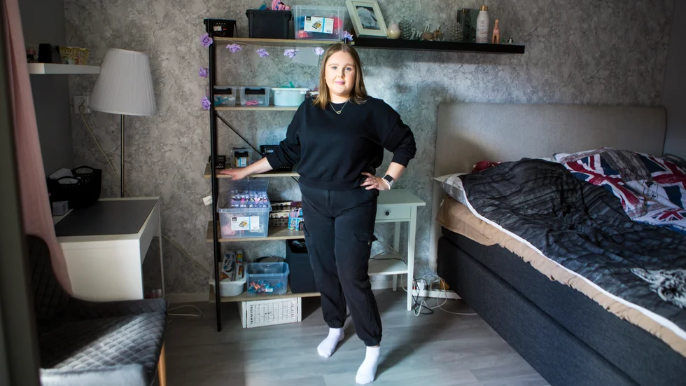 Lagret ryms än så länge i Johanna Vestbergs flickrum i Valla.