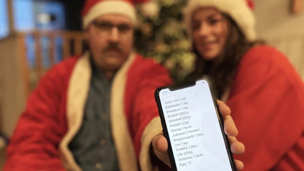 Reportrarna utgick från en AI-genererad inköpslista för ett klassiskt svenskt julbord, när priserna i butiken kollades.