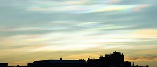Vacker himmel över Luleå i väntan på ljuset