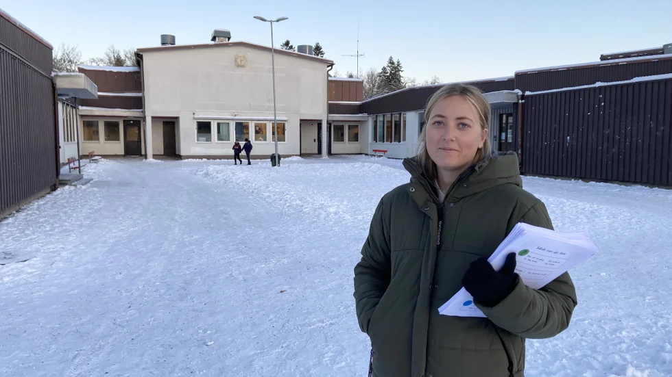 Elin Heimann är lärare på Lagersbergsskolan i Eskilstuna och hon och hennes kollegor är stolta över skolan. Men vad gäller den fysiska miljön finns det lite övrigt att önska, enligt dem.