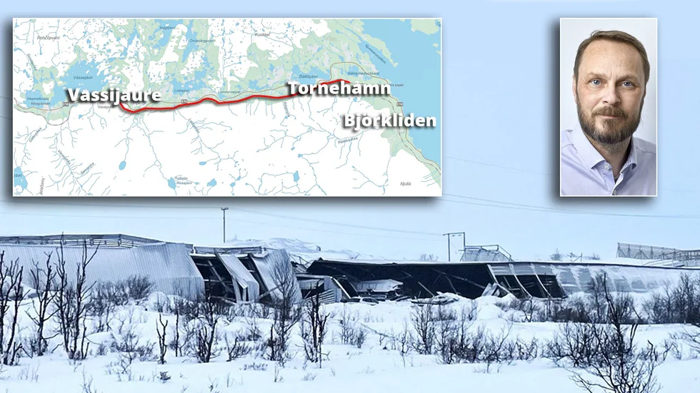 " Vi har sett att det är urspårningsmärken från Tornehamn upp till Vassijarue", säger Johan Gustafsson från haverikommissionen som varit på plats i Vassijaure för att utreda urspårningen.