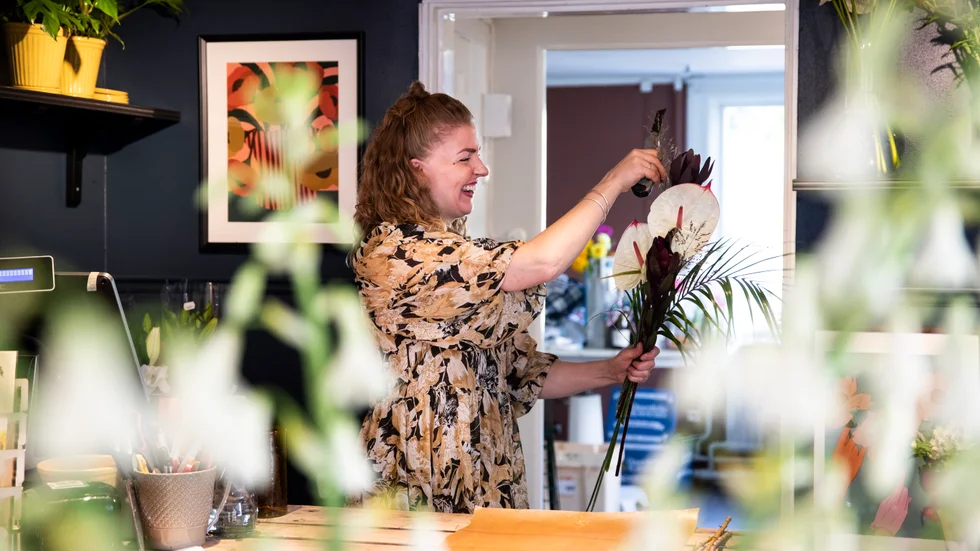 Ingrid Ohls Magnusson kände sig redo att satsa på blommorna igen efter föräldraledighet och nedläggningen av den förra blomsterbutiken.