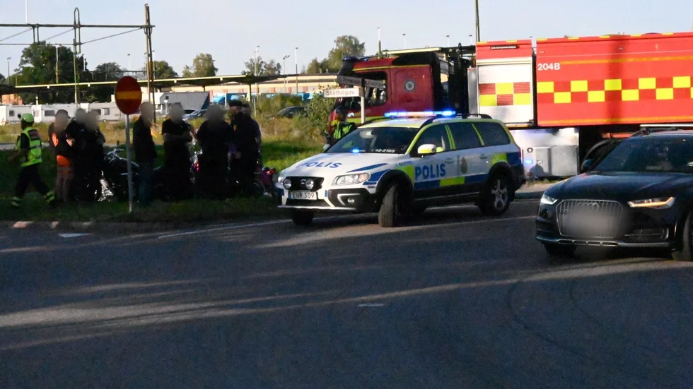 Trafikolycka i Packhusrondellen.