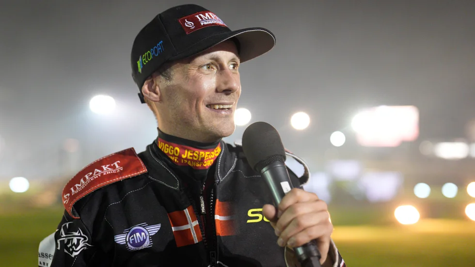 Leon Madsen efter segern i Vojens GP i helgen.