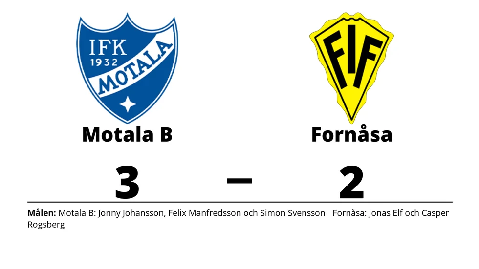 IFK Motala FK B vann mot Fornåsa IF