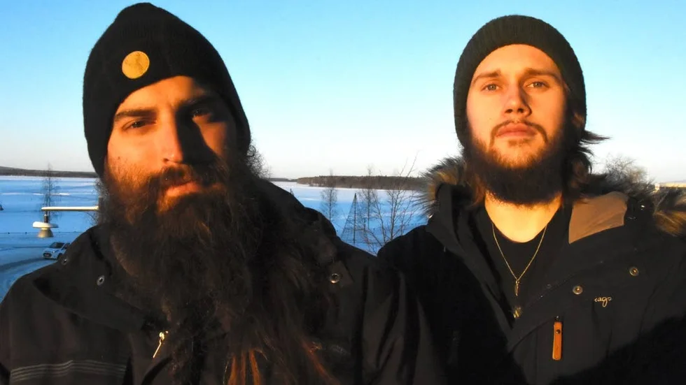 Baruk Khazâd. Marcus Eitzenberger (gitarr) och Christian Nielsen (trummor).