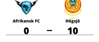 Högsjö utklassade Afrikansk FC på bortaplan