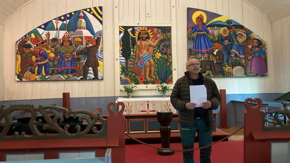 Jukkasjärvi kyrka var ett av besöksmålen när PRO Mjölkudden/Notviken gav sig ut på en tvådagarsresa.