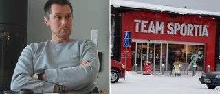 Team Sportia-handlarnas butik i konkurs: "Tuffa tider"