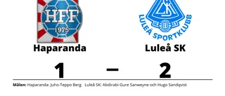 Luleå SK vann borta mot Haparanda