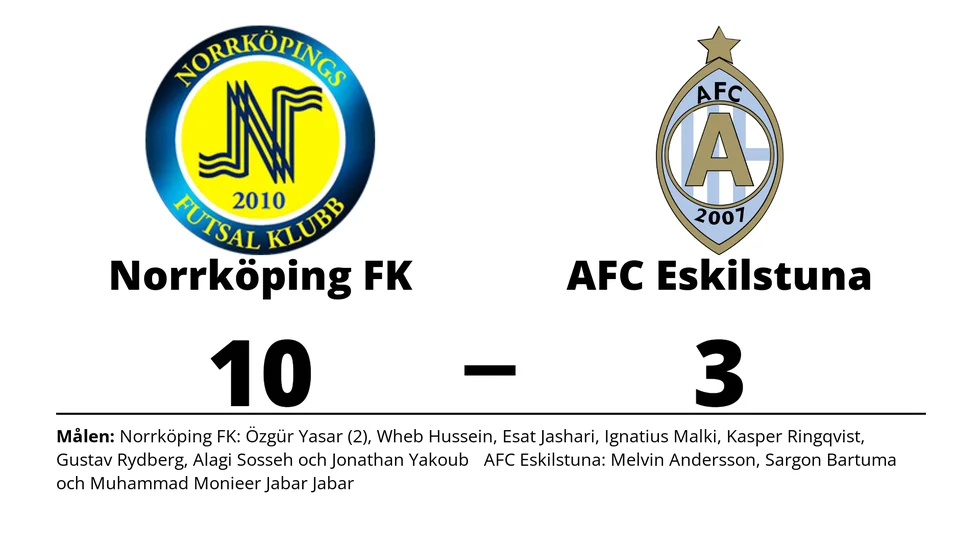 Norrköping Futsal Klubb vann mot Athletic FC Eskilstuna