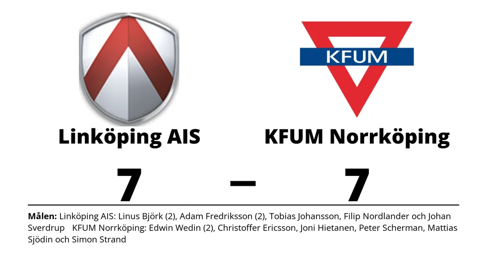 Linköping AIS spelade lika mot KFUM Norrköping IBF