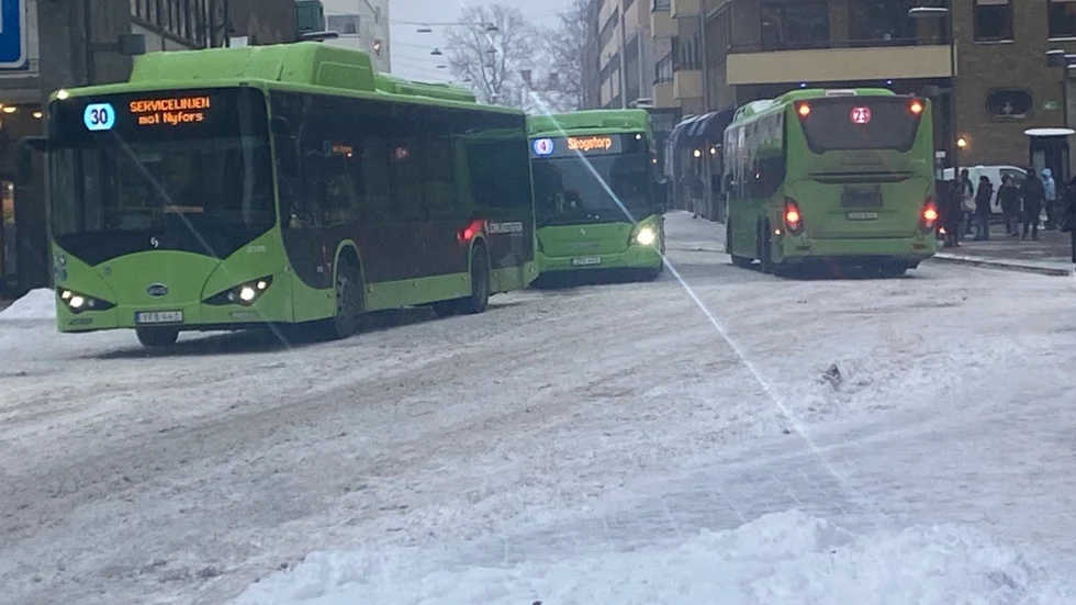 Det finns risk för en del försningar i busstrafiken.