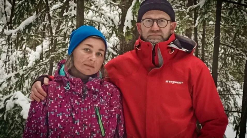 Christer Johansson och hans flickvän Mariia Gorobets befinner sig nu i bergen utanför Lviv.