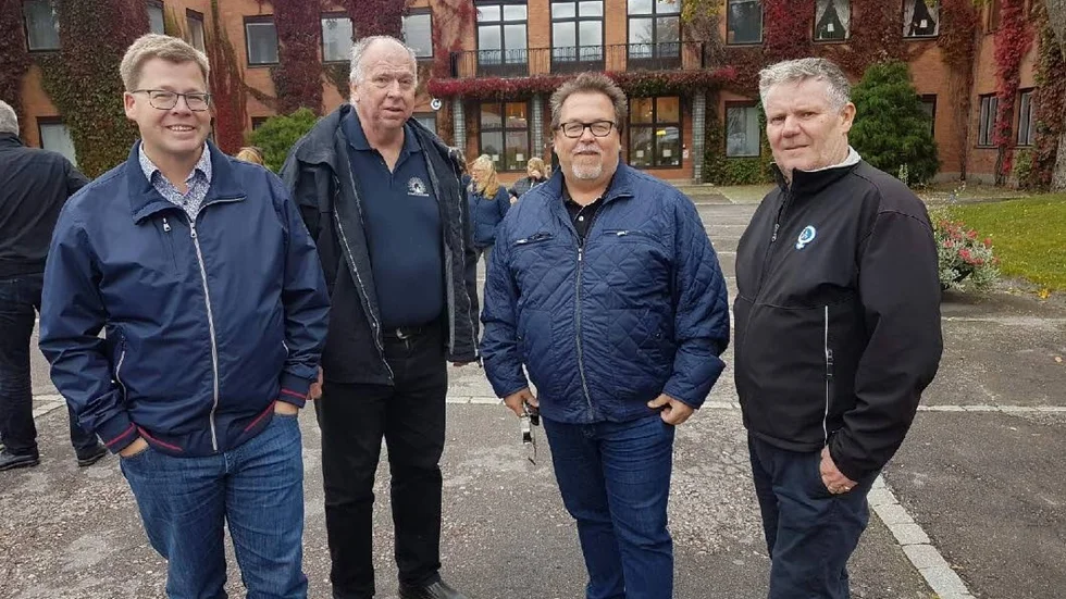 Joakim Magnusson (C), Anders Byström (L) , Thomas Lidberg (S) och Lennart Pettersson (V).