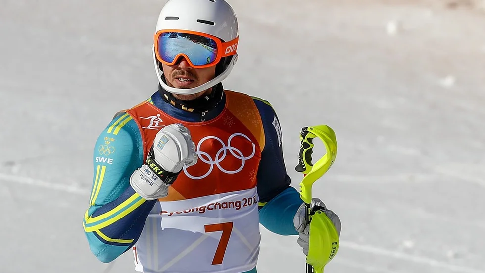 Andre Myhrer tog OS-guld i slalom.