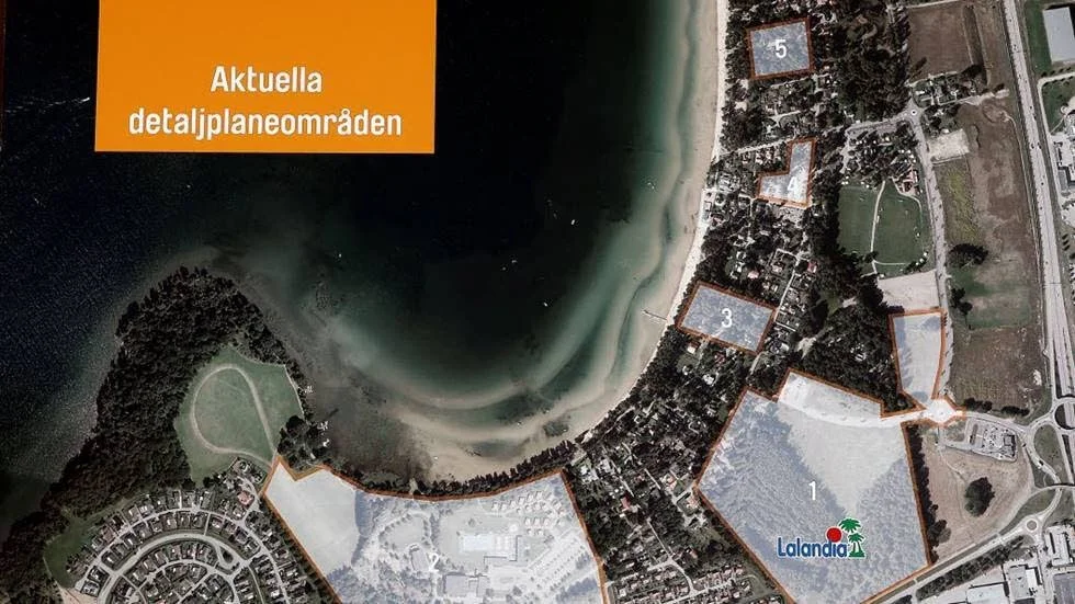 Affären med Lalandia omfattar fem olika markområden i Varamon.