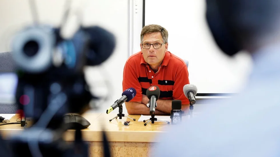 Thomas Månsson vid polisen i Norkröping. Bilden är tagen vid ett tidigare tillfälle.