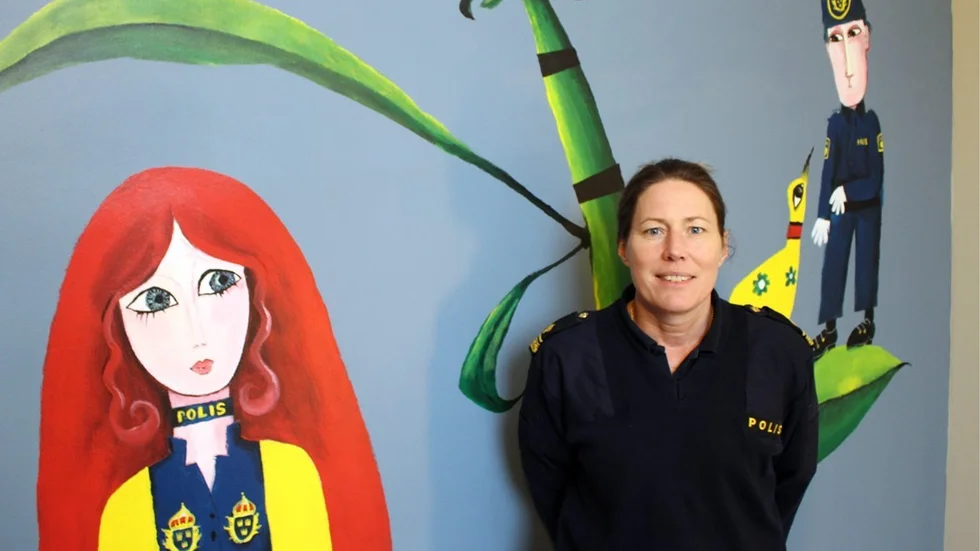 Lisa Koblanck, tillförordnad gruppchef vid polisen i Västervik. Foto: Ellinor Harrysson