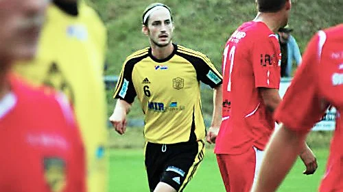 Johan Holmberg nickade in 1-0.  Foto: Fredrik Lindberg