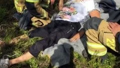 "I två timmar låg jag där, det värsta var att inte kunna röra sig alls", berättar Inga Britt. I slutet på förra veckan ramlade hon i skogen och nu vill hon tacka alla de brandmän som hjälpte henne. Foto: Privat
