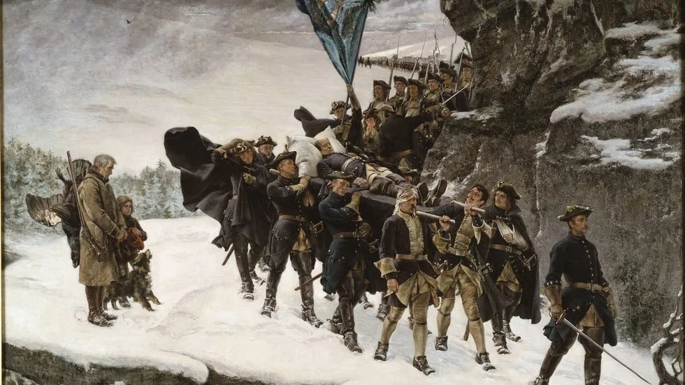 Gustaf Cederström, "Karl XII:s likfärd".