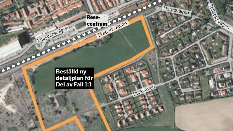 Flera av de boende i Ubbarp, i mitten och till höger på satellitbilden, är oroliga för kommande byggnation.