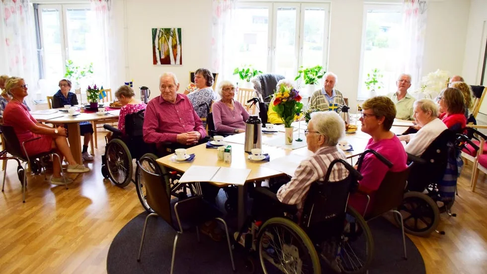 Hela avdelningen på Borghaga bjöds in till kalaset.
