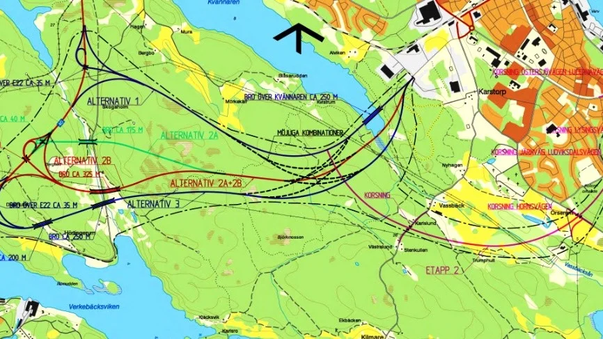Sydlig infart till Västervik. Tänkta förslag.