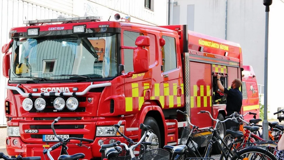På eftermiddagen igår fick räddningstjänsten rycka ut då åtta personer satt fast i hissen vid Storgatans galleria. Foto: Liselotte S Johansson