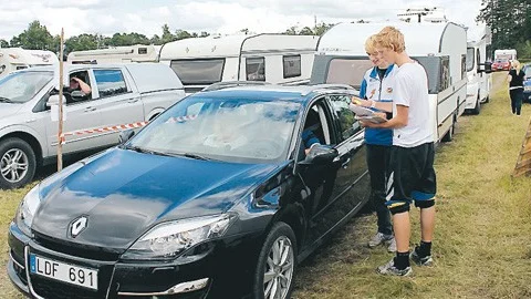 Under lördagen var det Erik Karlsson, Hampus Biilling, Sandra Lundin och Madeleine Larsson som tog emot campinggästerna. Totalt hade Målilla OK ungefär 50 funktionärer som jobbade under GP-helgen.